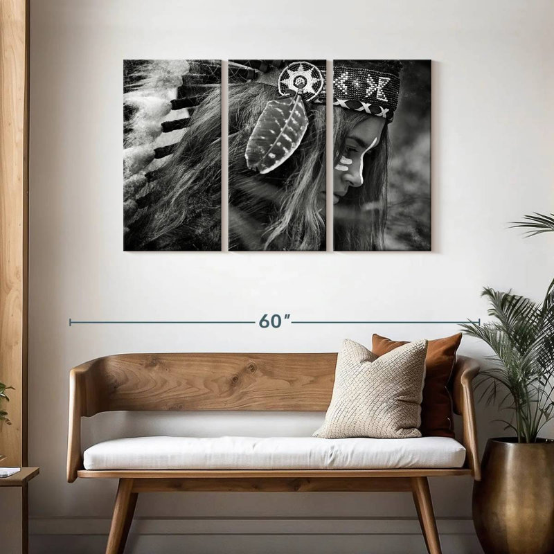 Lelar Native American Muse, 28" H x 45" W