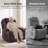 25.2" Seat Width Power Recliner Lift Chair with Massage and Heat, Faux Leather-1152112836