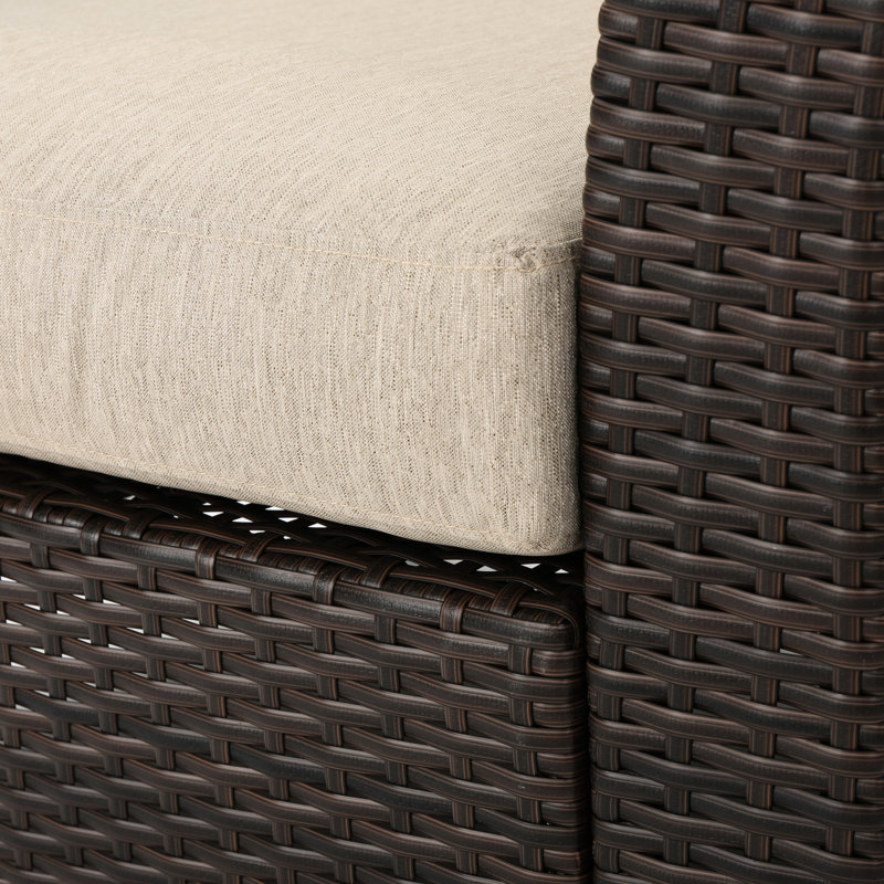 Single - Classy Outdoor Seating Option. Brown Pe , Iron, Waterproof Fabric Made. 33.28 In Depth, 28.11 Height, 28.12 Lb. Suited For Patio, Porch, Backyard, Poolside Solution. Color, Fabric. Deep,
