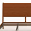 Structure de lit de style Mid-Century moderne, lit plateforme en bois avec lattes intégrées et support en métal-129950231-129950233