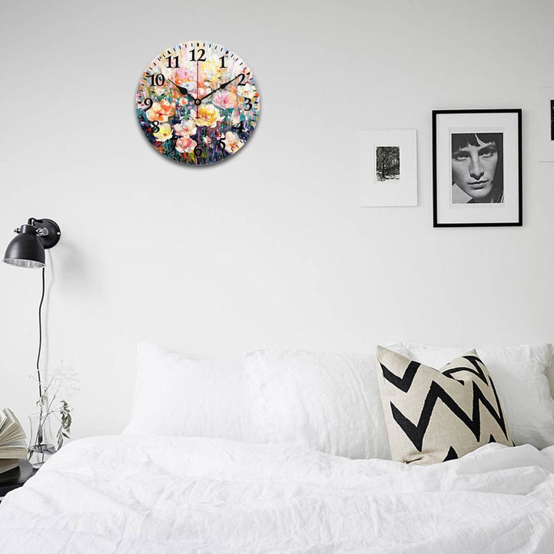 Horloge murale multicolore 12 x 12 po