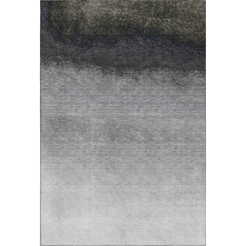 Premium Machine Washable Ariel Ombre Rug, Rectangle 9' x 12'