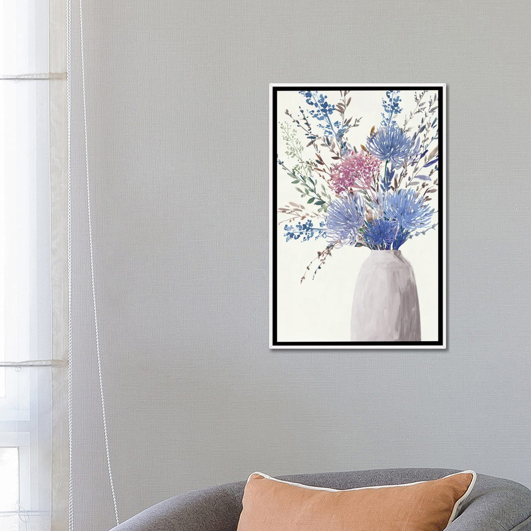 Vibrant Blooms In Subtle Vase