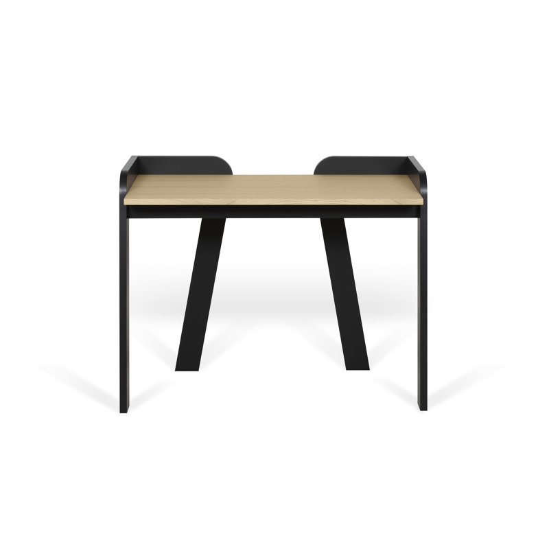 Steel Writing Desk, Light Oak Veneer
