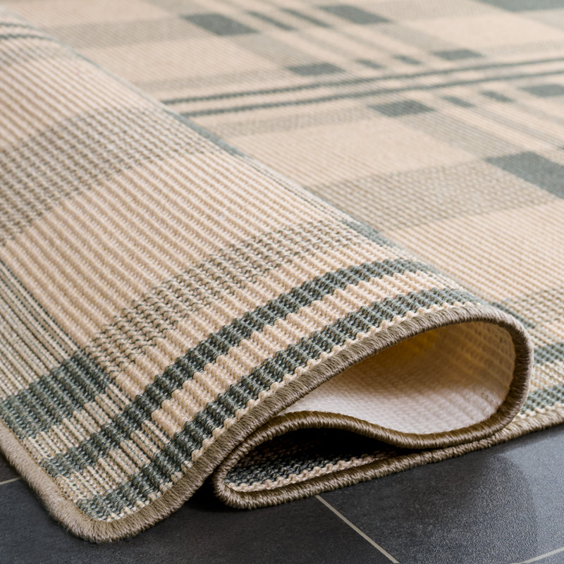 Tapis à motif écossais en fibre de sisal naturel 157 fibres, Rectangle de 5 pi x 8 pi