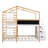 Bunk Bed House Bed With Roof Windows Blackboard And Storage Ladder  Platform Bed,bed Frame-457136792
