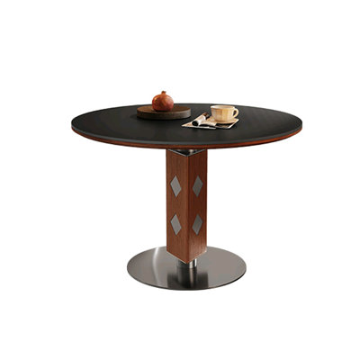 Black Round Sintered Stone Dining table