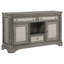 Buffet à vin Cresswell à 2 portes et 3 tiroirs, couleur taupe vieilli