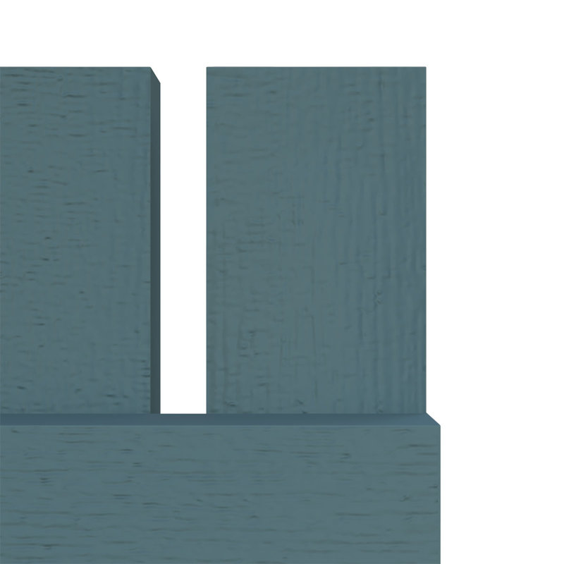 Builders Edge, paire de volets personnalisés à trois planches espacées, planche-n-lattes, Bleu Wedgewood, 70"