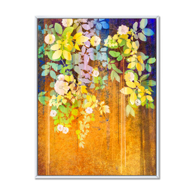 Pétales de printemps grunge - peinture