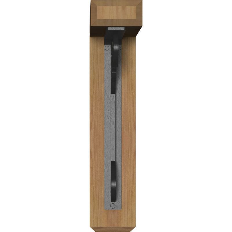 Fleur de lis simple support artisanal Ironcrest, H 19 po x P 16 po, Cèdre rouge de l'Ouest l 3 1/2 po x T 2 po (lisse