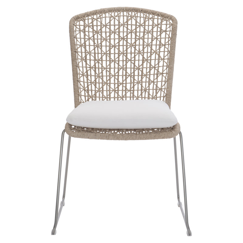 Bernhardt Carmel Outdoor Side Chair with Seat Pad - Quick Ship