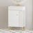 21.6" Freestanding Single Bathroom Vanity Set with Left Side Open Shelf, Ceramic Sink, Soft-Closing Door, Cloakroom Storage Cabinet, 3 Colors Option-1600105324-1594492128