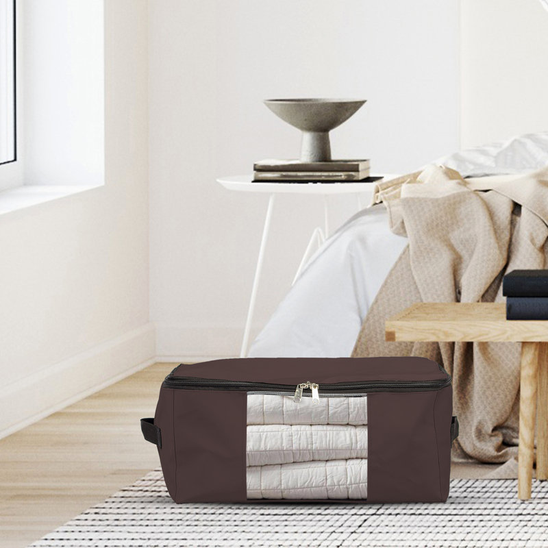 Blue Elephant Fabric Storage Bag, Coffee