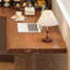 Bureau noyer + bois massif en forme de L noir + fer + bureau en acrylique-1190177336-1190177339
