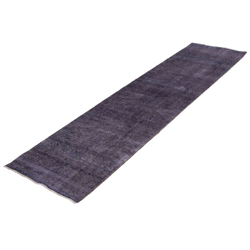 Tapis bleu foncé à transition de couleur 3 pi 1 po x 12 pi 9 po