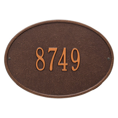 Hawthorne 1-Line Wall Address Plaque