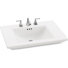 Memoirs Bathroom Sink in White with Stately Design and Single Hole Faucet Drilling
