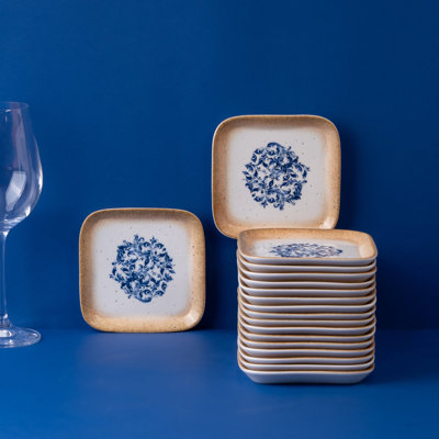 Cruise-Amalfi Premium Porcelain Miniature Square Plate, 4.5x4.5x1.1"