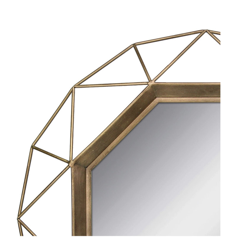 Bjarke Metal Flat Wall Mirror, Gold