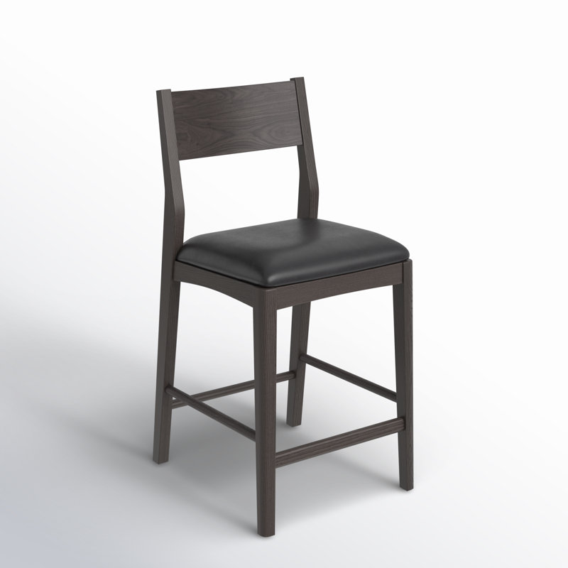 Rooney Leather/wood Counter Stool