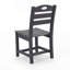 Chaise de salle à manger grise en PEHD pour terrasse, terrasse, porche et cour arrière