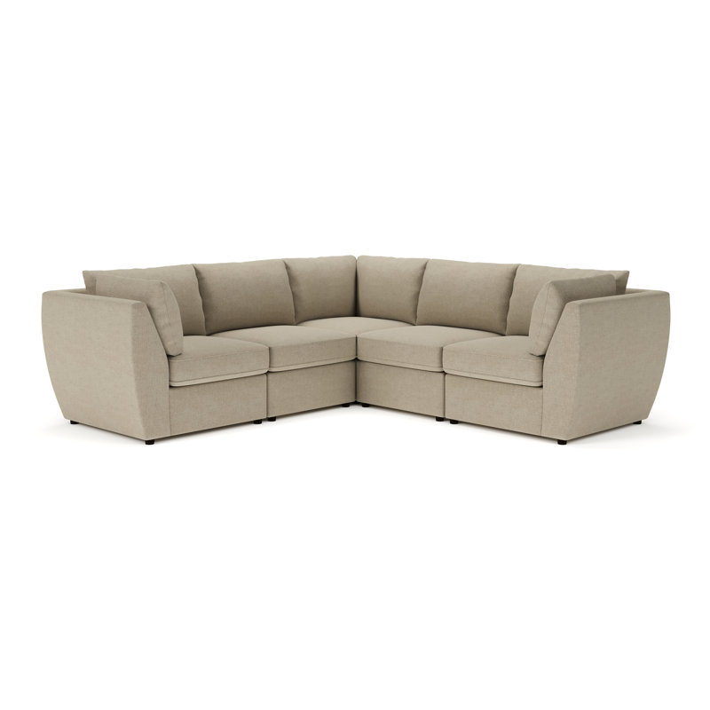 Canapé modulaire rembourré 5 pièces Halson, Blé turbo