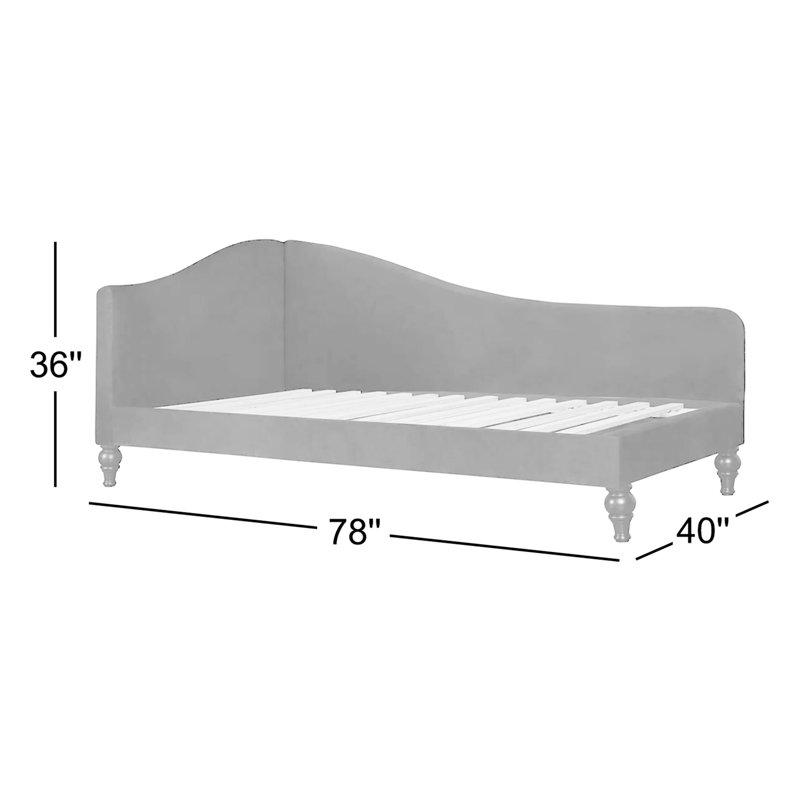 Aranea Upholstered Velvet Daybed, Black