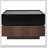 Multi-functional Square 360°Rotating Coffee Table with 2 Drawers, High Gloss 2-Tier Centre Table