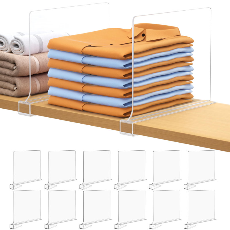 12 diviseurs de tablette PCS pour l'organisation de placard