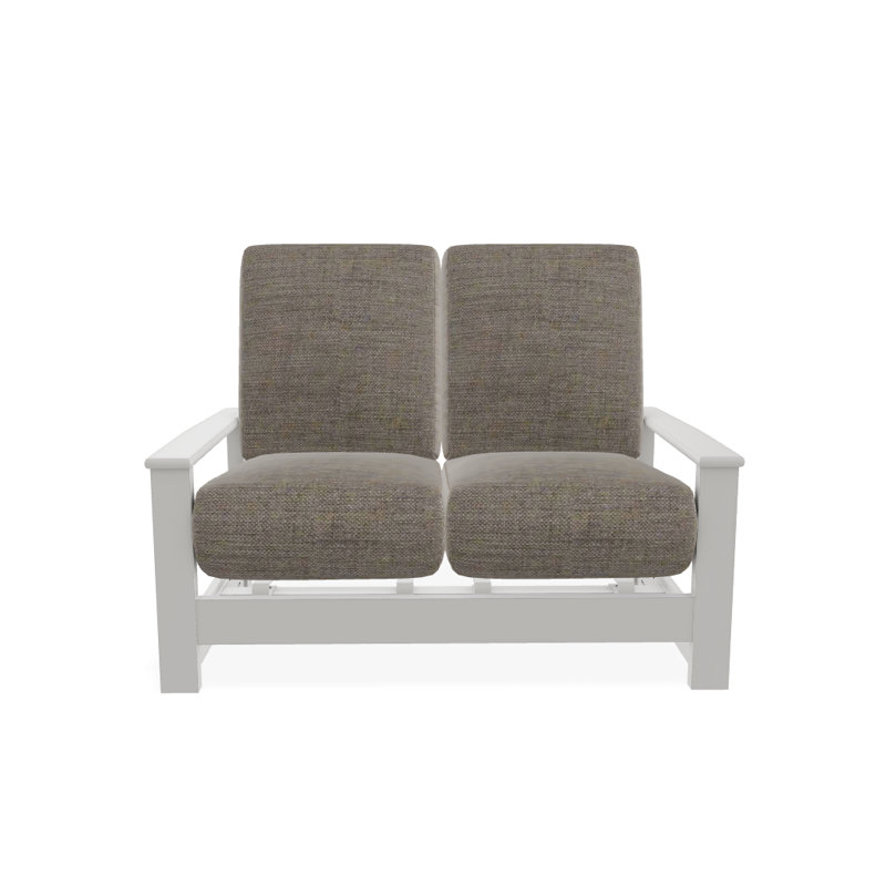 Leeward 56.5'' Wide Loveseat with Cushions, Cast Ash Sunbrella® Plainweave, Snow