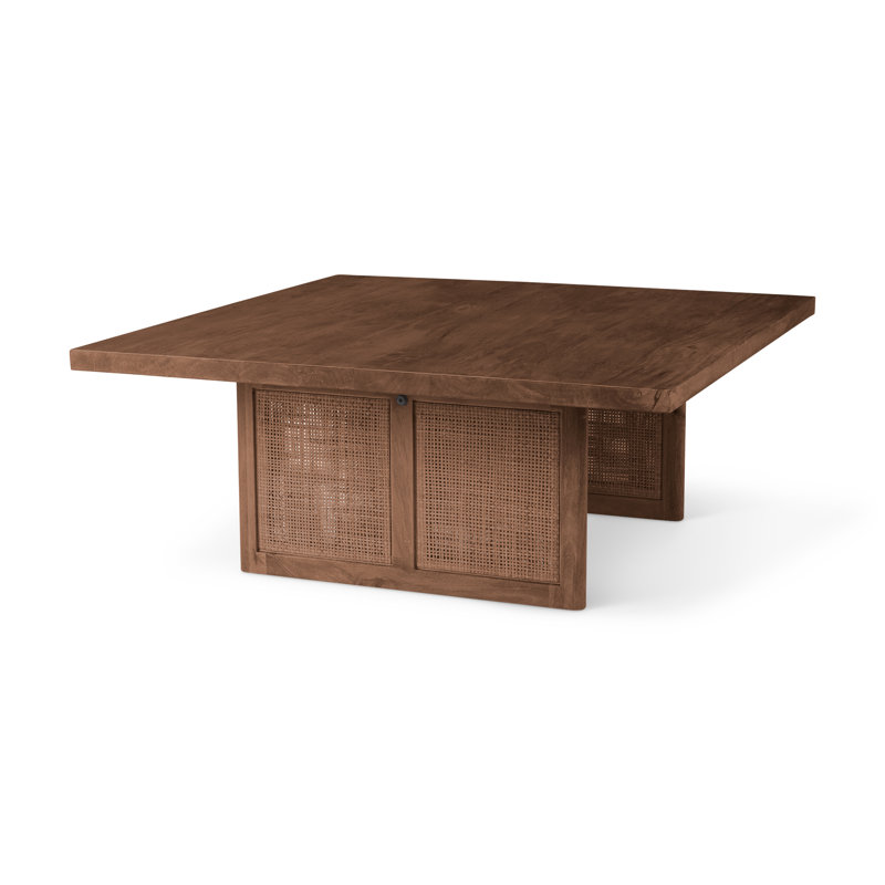 Solid Wood Coffee Table, Medium Brown