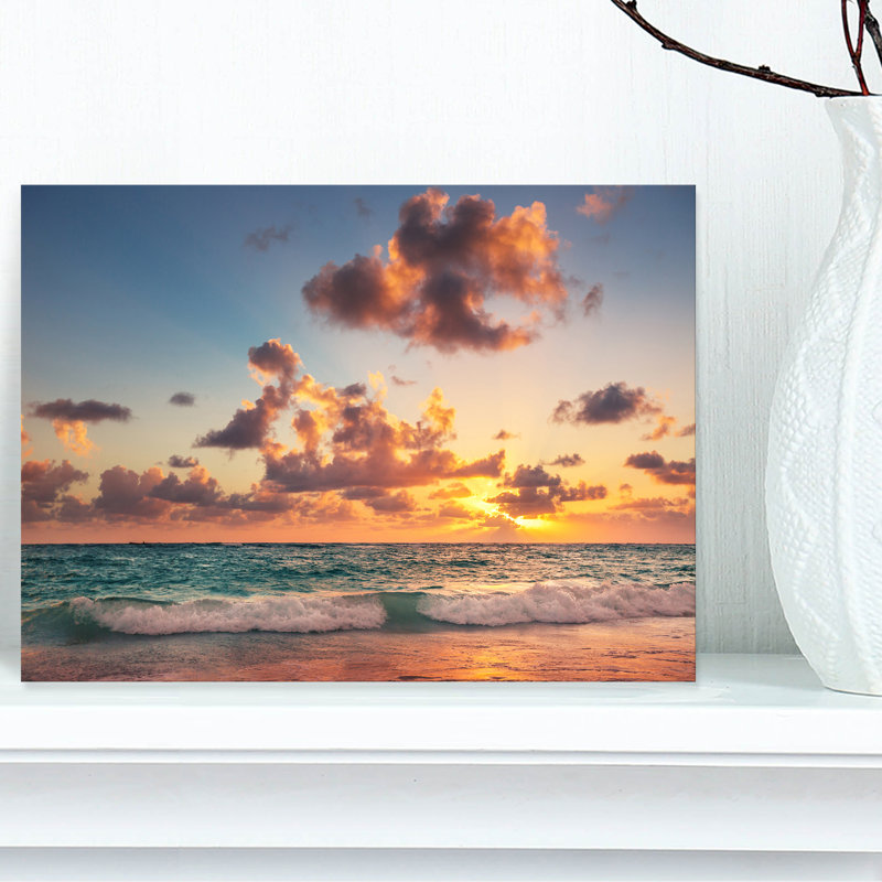 Sunrise Over Caribbean Sea Landscape Canvas Print