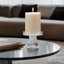 Bougeoir réversible en verre transparent-440375309