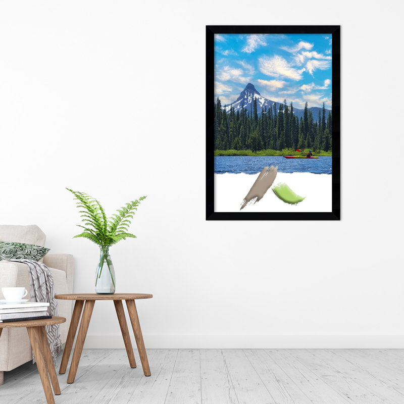 Cadre photo noir en bois noir, 18 po x 22 po