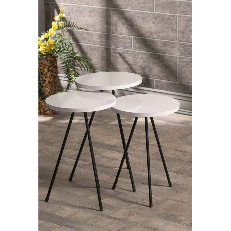 Greta 14cm Console Table, White