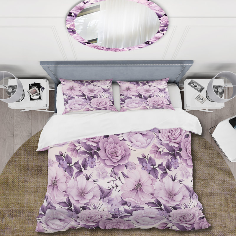 Literie Victorian Elegance, Housse de couette pour grand lit et 2 taies décor