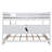 Queen Over Queen Bunk Bed Solid Pine Wood With Built-In Storage Shelves, Integrated Charging Station And Full-Length Guardrails-1825940292