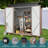 Aiho 6 ft. W X 4 ft. D Galvanized Steel Horizontal Storage Shed-87054380
