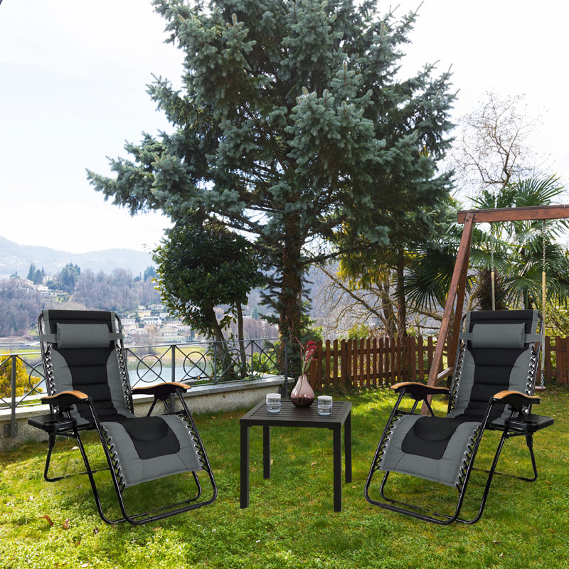 Syril Folding Zero Gravity Chair, Gray