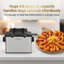Friteuse Magnavox 4,8 pintes / 4,5 litres avec 3 paniers de friture, friteuse électrique 1800 watts avec température et minuterie réglables, argent 