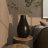Black Ceramic Matte Decorative Vase, 12" x 12" x 20"-684284226-684284237