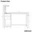 Bureau d'ordinateur brun avec station de charge et tablette, alignement réversible, construction, lumières à DEL, ports, complément de crochet d'écouteur pour le travail de bureau, brun, rangement de prise de courant, tablettes,