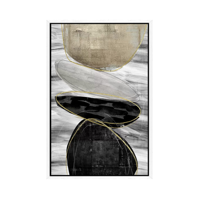Stagger by Nikki Chu - Print on Canvas, White Framed Canvas, 66.04 cm H x 45.72 cm W
