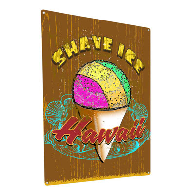 Tropical Shave Ice Hawaii sur impression métallique