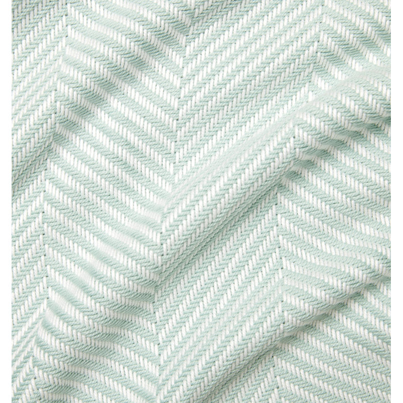 Costa Chevron Cotton Throw Blanket, Poolside