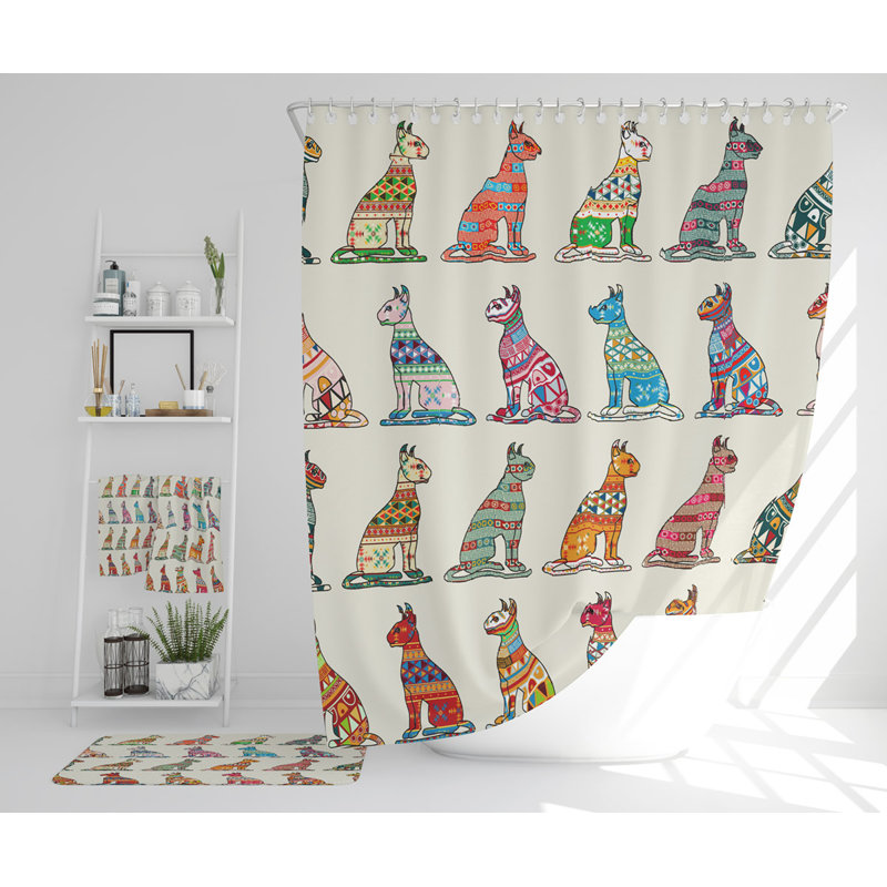 Nathiel Polyester Shower Curtain Set