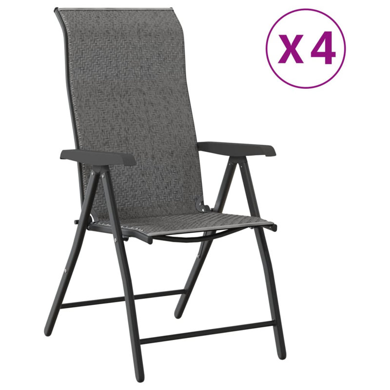 Bridgeport Folding Chair Set, Grey