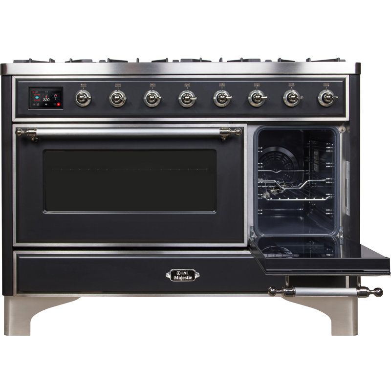 Majestic II 48" 5.02 cu. ft. Freestanding Dual Fuel Range with Griddle, Liquid Propane, Stainless Steel/Bronze