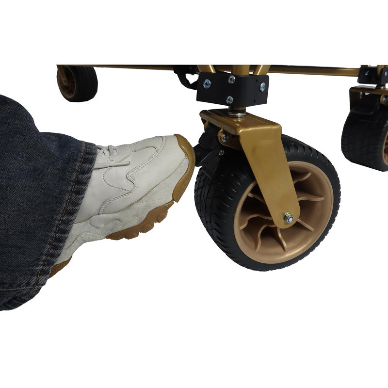 Très grand chariot utilitaire pliable très long de 51 pouces - capacité de 480 lb, cadre ultra-stable breveté, pliage 1: 6 pour économiser de l'espace et roues tout-terrain de 7 po, aucun assemblage requis, noir